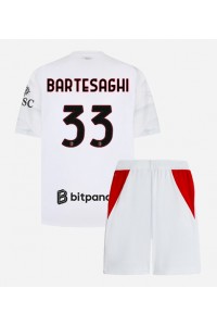 AC Milan Davide Bartesaghi #33 Babyklær Borte Fotballdrakt til barn 2026-27 Korte ermer (+ Korte bukser)